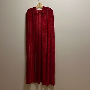 Red Velvet Cloak. Fits any size. No listed designer